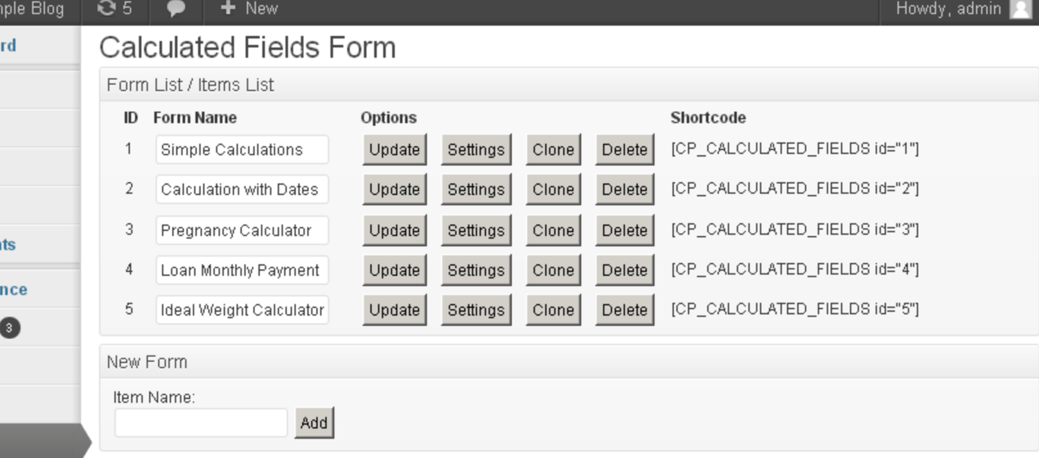 Calculated fields form wordpress plugin
