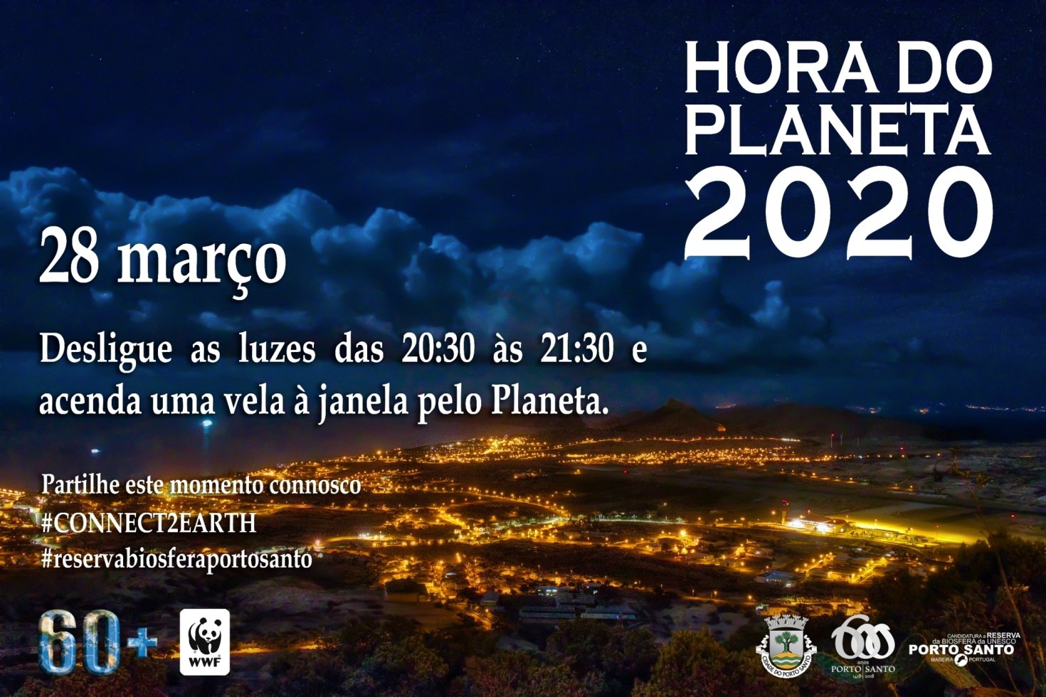 Um dos cartazes da Hora do Planeta 2020