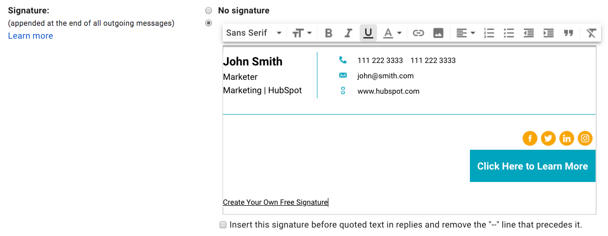 Inclua sua assinatura de email no Gmail