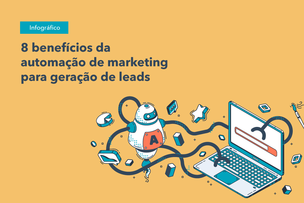 INFOGRÁFICO 8 benefícios da automação de marketing para geração de leads